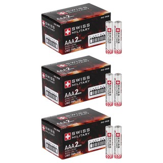SWISS MILITARY 鹼性AAA電池, 40入, 3個
