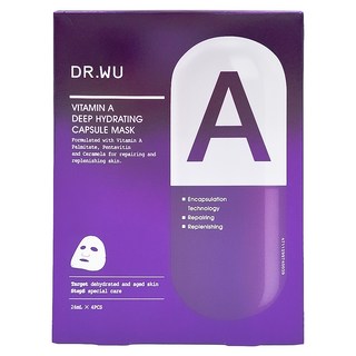 DR.WU 達爾膚 維他命A保濕修復膠囊面膜, 4片, 1盒