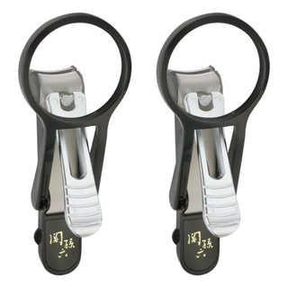 KAI 貝印 関孫六 放大鏡指甲刀 HC-3528, 黑色, 2個