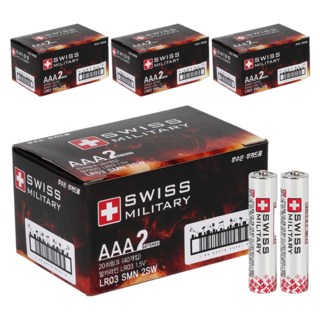 SWISS MILITARY 鹼性AAA電池, 40入, 4個