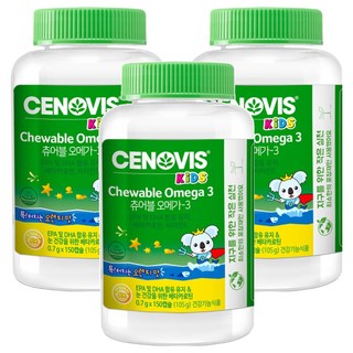 CENOVIS 兒童歐米茄 3 咀嚼片 700MG X 188 粒, 150顆, 3個