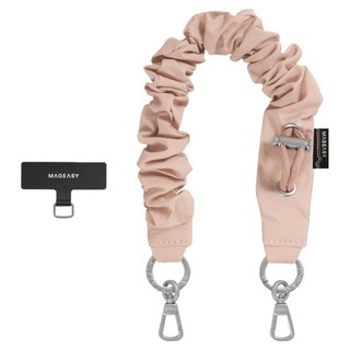 MAGEASY Scrunchie Wrist Strap 手腕掛繩掛繩片組, 沙漠粉, 1組
