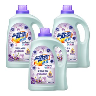 Attack 一匙靈 台灣公司貨 歡馨香氛洗衣精 蝶舞紫羅蘭香, 2.4kg, 3瓶
