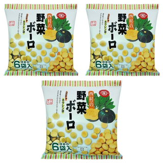 西村 野菜蛋酥, 日本原裝進口, 菠菜南瓜兩種風味, 含有幼兒成長發育必要的鈣質, 易溶於口的小球狀, 更易食用, 野菜, 90g, 3包