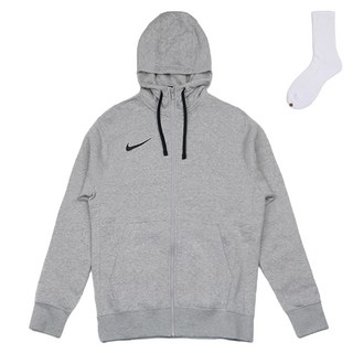 NIKE 男款 Park Swoosh 連帽拉鍊外套 CW6887-063 + Welldone 襪子