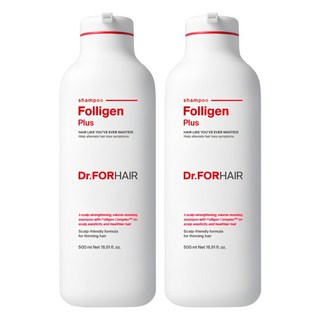 Dr.FORHAIR Folligen Plus 頭皮護理健髮洗髮精, 500ml, 2瓶