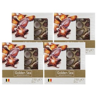 gold sea 貝殼形狀海鹽巧克力, 4盒, 250g