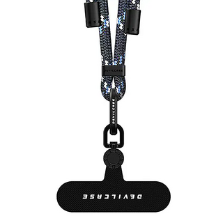 DEVILCASE 單鉤可調式編織掛繩 + 墊片 6mm, 爵士黑, 1組