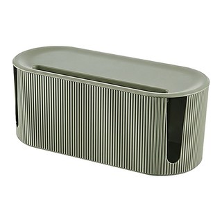 KUIBAO 快豹生活 Morandi條紋莫蘭迪延長線收納盒, 豆沙綠, 1個