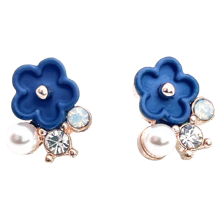 SOLARFRI 純銀針耳環 S925鍍14K金CZ鑲飾淡水珍珠抗敏耳環, S77P