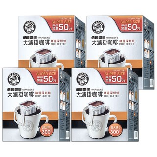 金車 MR.BROWN 伯朗咖啡 大濾掛咖啡-精選深烘焙 100%阿拉比卡豆, 15g, 10包, 4盒