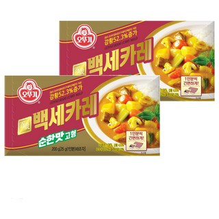 오뚜기 백세카레 고형 순한맛, 200g, 2개