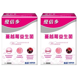 Sinphar 杏輝醫藥 YouBest 優倍多 蔓越莓益生菌 含35億活菌 6種專利私密益菌 增強私密保護, 30包, 2g, 2盒