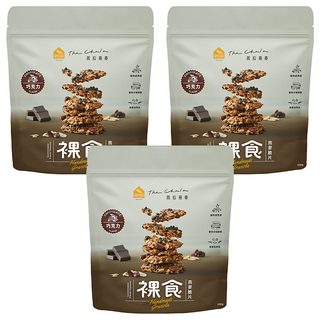 The Chala 蕎拉燕麥 裸食燕麥脆片 巧克力, 230g, 3包