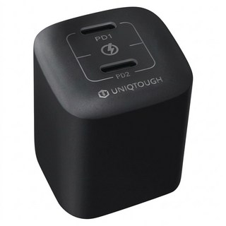 UNIQTOUGH 優尼塔斯 40W GaN小魔方極速充電器, 黑色, 1個