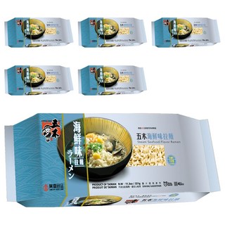 五木 海鮮拉麵 精選優質麵條 口感彈牙, 321g, 6包