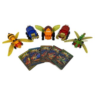 5合1大合體迴力昆蟲變形機器人 + 卡片5張 7182A, 1組, 昆蟲造型機器人