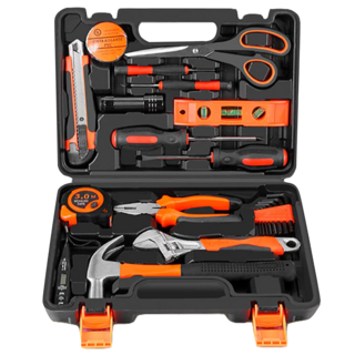 葉子小舖 五金工具套 大 家用維修工具組 多功能工具箱, 22件組, 1組