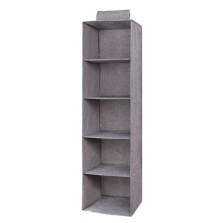 升級款掛袋 灰色/五層 27 x 27 x 100cm 棉麻/PP板/ 萬聖厚板