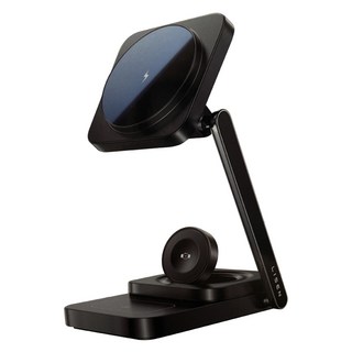 LiSEN 桌面三合一無線充摺疊支架, 黑色, 1個