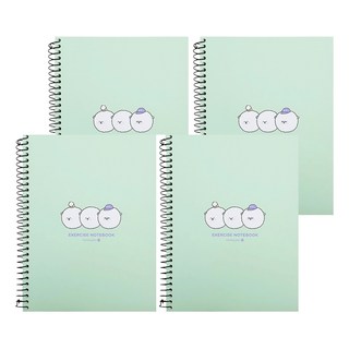 morning glory 2500 加厚左翻練習本, 顏色隨機, 4本