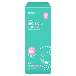 화이트 데오 팬티라이너, 롱, 75개입, 1개
