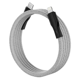 Magtame Type-C-Lightning 磁性快收納充電傳輸線 圓線款, 1m, 銀色, 1條