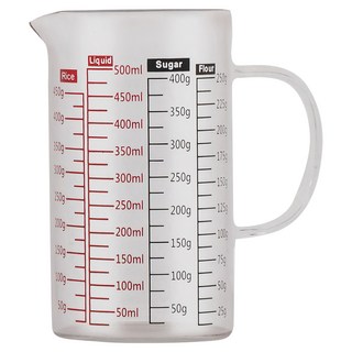 Pearl Horse 寶馬 多功能量杯 TA-G-15-500, 玻璃 透明, 500ml, 1個