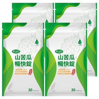 Tsuie 日濢 山苦瓜暢快錠加強版PLUS 48種蔬果酵素 花蓮4號山苦瓜, 490mg, 30顆, 4包