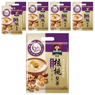 QUAKER 桂格 每日營養穀珍核桃堅果 無添加糖, 25g, 10包, 6袋