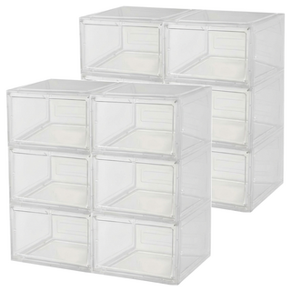 AOTTO 創意傢俱 磁吸加厚正開收納鞋盒 AL-210W 6個, 透明, 2組