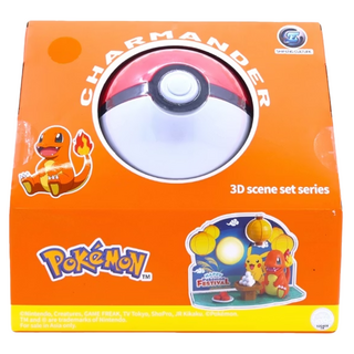 SHIFENG CULTURE 實豐文化 Pokemon 寶可夢精靈球公仔場景 小火龍版, 1盒