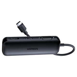 UGREEN 綠聯 USB-C/Type-C轉4K HDMI + DP/DisplayPort + VGA 轉換器, CM260, 1個