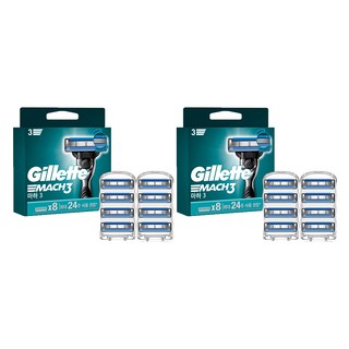 Gillette 吉列 M3原裝刮鬍刀片, 8件, 2個