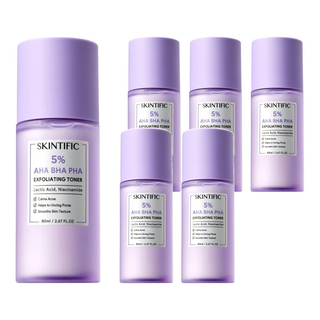 SKINTIFIC AHA BHA 去角質臉部化妝水, 80ml, 6瓶