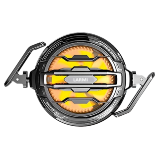 LARMi 樂米 磁吸散熱風扇 LMR07 急速製冷 靜音運行 強力風速 RGB Type-C, 黑色 + 黃色