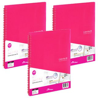 ECO Chungwoon 線圈資料夾 A4 30頁, 粉色, 3個