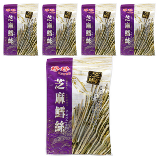 珍珍 芝麻鱈魚絲 酥脆芝麻 新鮮乾燥魚漿, 120g, 5包