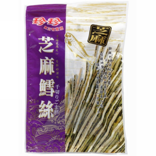 珍珍 芝麻鱈魚絲 酥脆芝麻 新鮮乾燥魚漿, 120g, 1包