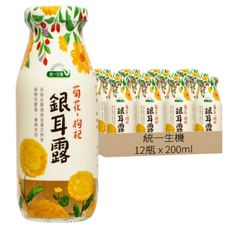 統一生機 菊花枸杞銀耳露, 200ml, 12瓶