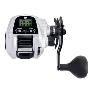 Abu Garcia Fune DLC 計米輪 大字元 小烏龜 梭形 捲線 Fune DLC MHP 右捲, Silver