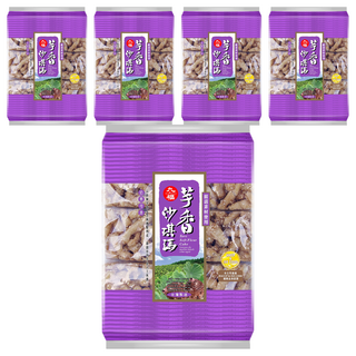 九福 芋香沙琪瑪，經典傳統美味，口感酥鬆綿密，奶蛋素可食, 200g, 5袋