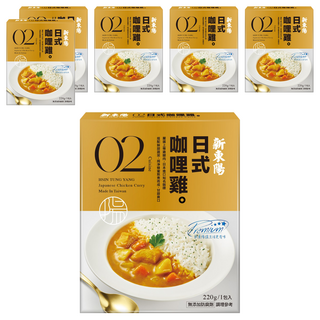 新東陽 日式咖哩雞 精選雞腿肉 進口咖哩 新鮮蔬菜 蜂蜜和水果泥, 220g, 6盒