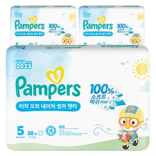 Pampers 幫寶適 2025 Touch of Nature 夏季褲型嬰兒紙尿褲 12~17kg, 114片, 第5階段