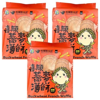 喜願 蕎麥胡蔴薄餅 台灣在地契作農糧, 175g, 3包