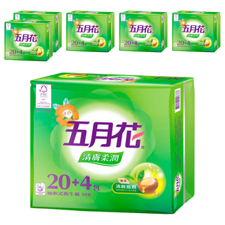 五月花 清膚柔潤 抽取衛生紙, 24包, 6袋