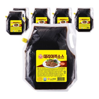 오뚜기 데리야끼소스 스파우트팩, 2kg, 6개