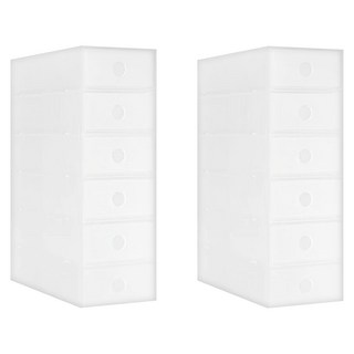 品屋 6小抽屜自由收納盒 24 x 10.8 x 32 cm 磨砂材質, 豎B款, 2個