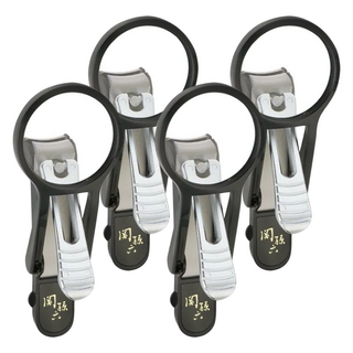 KAI 貝印 関孫六 放大鏡指甲刀 HC-3528, 黑色, 4個