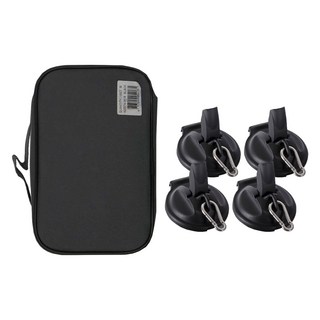 FECA 非卡 大武士固定式天幕吸盤 4入組 附收納袋, 黑色, 1組